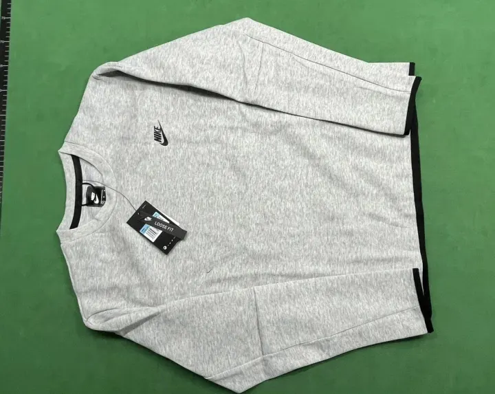 Nike Light Heather Grey Loose Fit Crewneck Sweatshirt