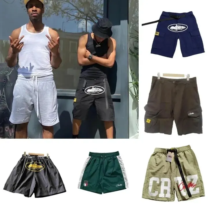 Corteiz Logo-Cargoshorts in mehreren Farbvarianten