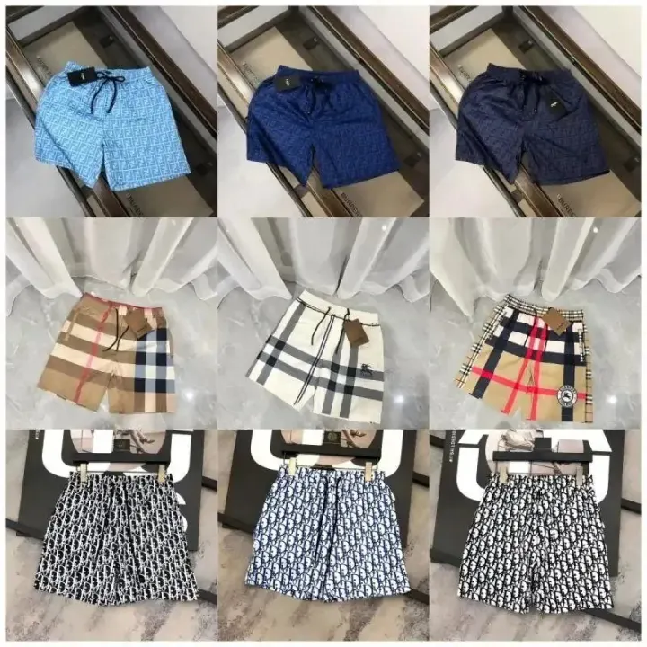 Burberry Shorts mit Kordelzug und beigem Karomuster