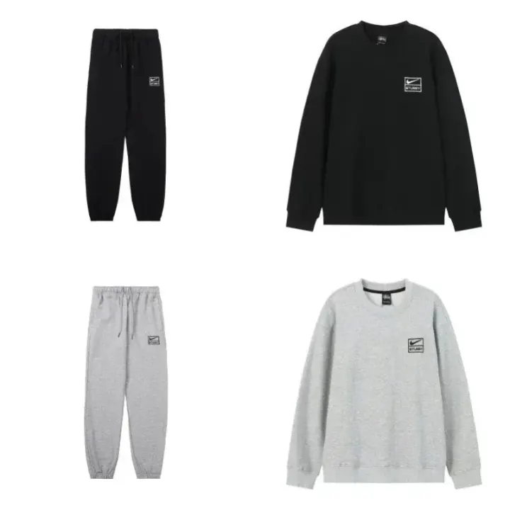 Nike Matching Sweatshirt and Jogger Set in Gray or Black