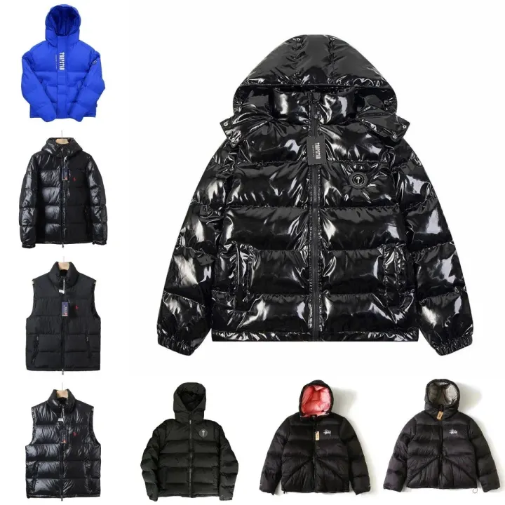 Trapstar Glossy Black Hooded Down Jacket