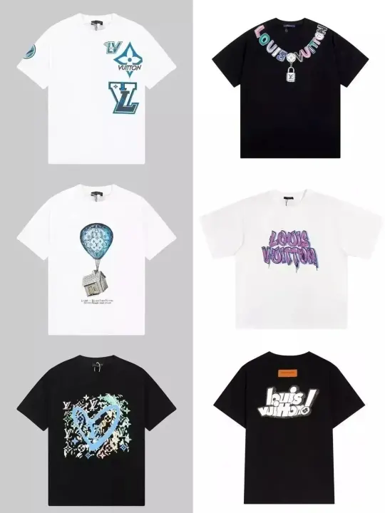 Louis Vuitton T-Shirt aus Baumwolle mit Grafikdruck und kurzen Ärmeln