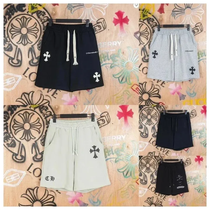 Chrome Hearts Shorts mit Kordelzug und Kreuzgrafiken