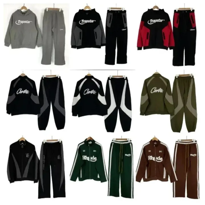 Trapstar Matching Set - Black and Red Streetwear Tracksuit