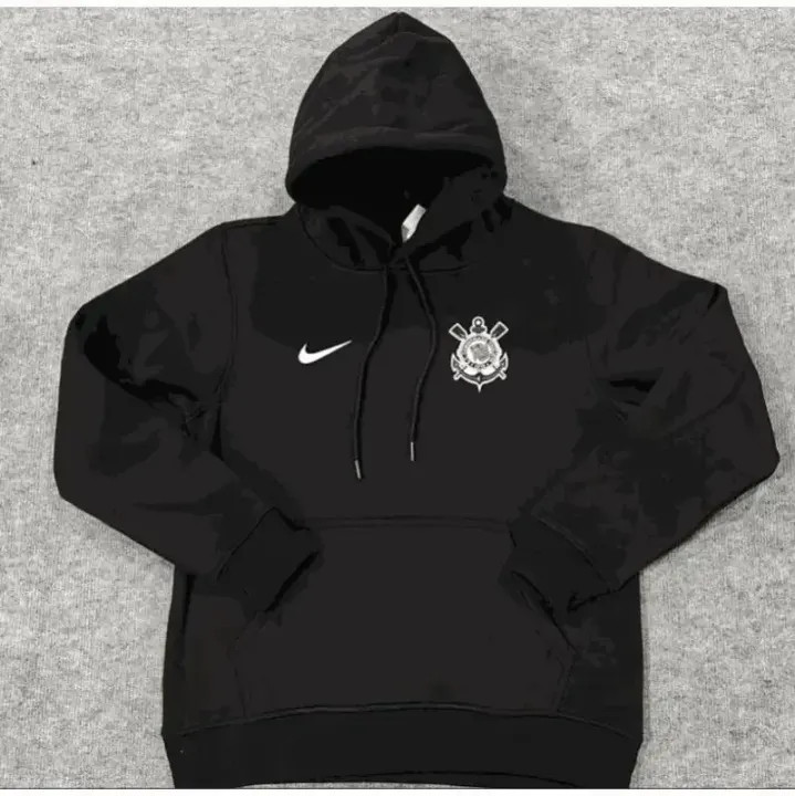 Nike Black Hooded Sweatshirt with Logo and Crest