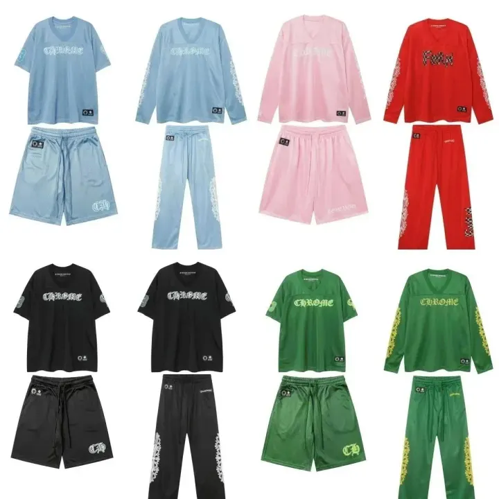 Chrome Hearts Mesh Jersey and Shorts Matching Set in Multi-Color