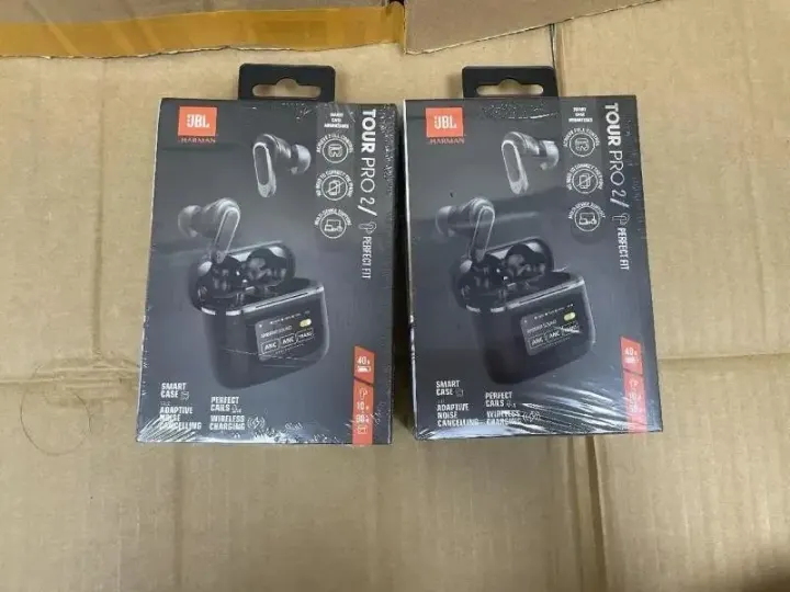 JBL Tour Pro 2 Black Wireless Noise Cancelling Earbuds