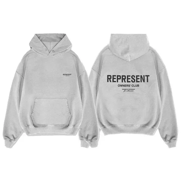 Represent Light Grey Owner's Club Graphic Crewneck Sweatshirt