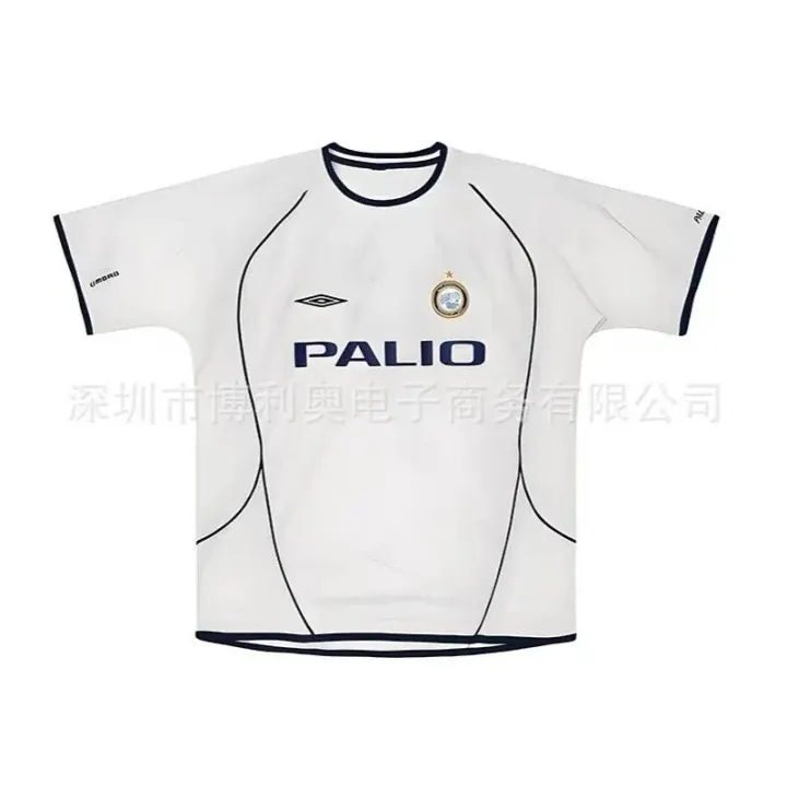 Umbro White Graphic Tee with Navy Trim