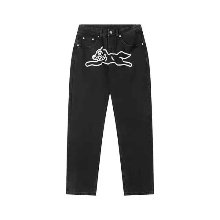 ICECREAM Black Running Dog Denim Jeans