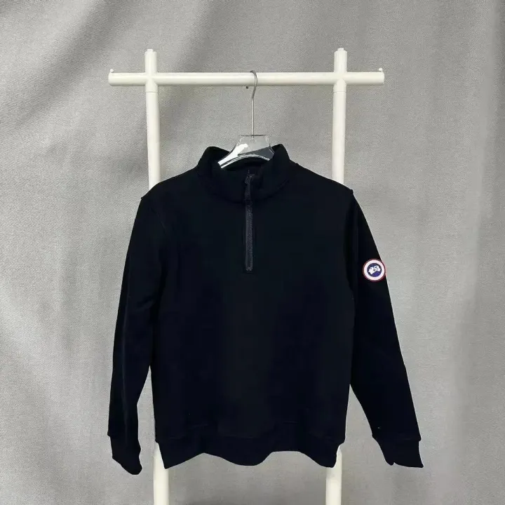 Czarny sweter Canada Goose z dekoltem na zamek do połowy długości